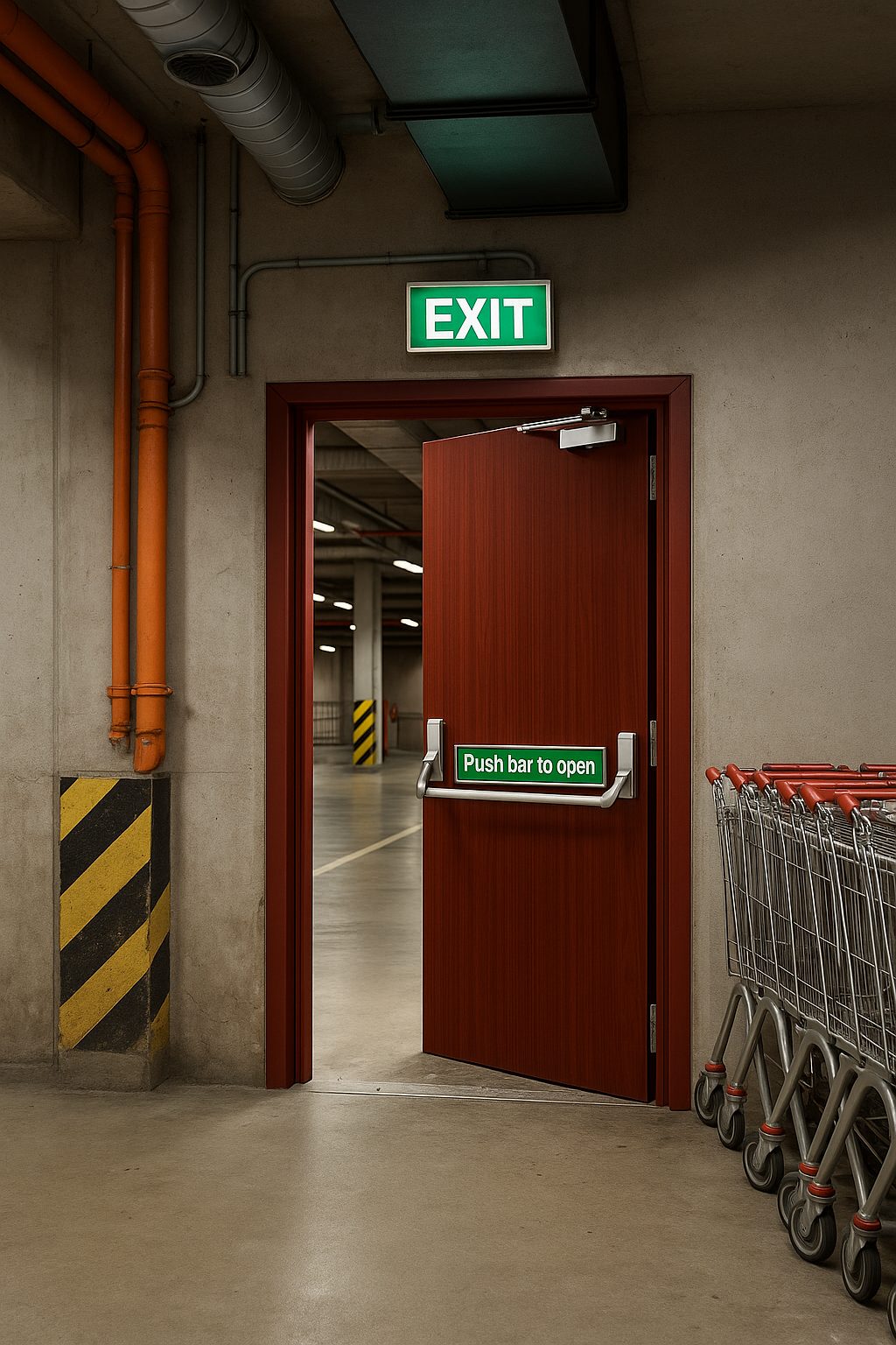 Basement Fire Exit Door